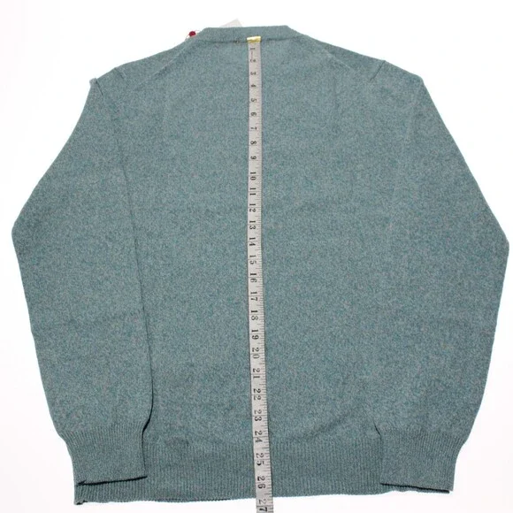 Luciano Barbera NWT Crew Neck Sweater Size 50 (US M) in Blue Cotton & Linen